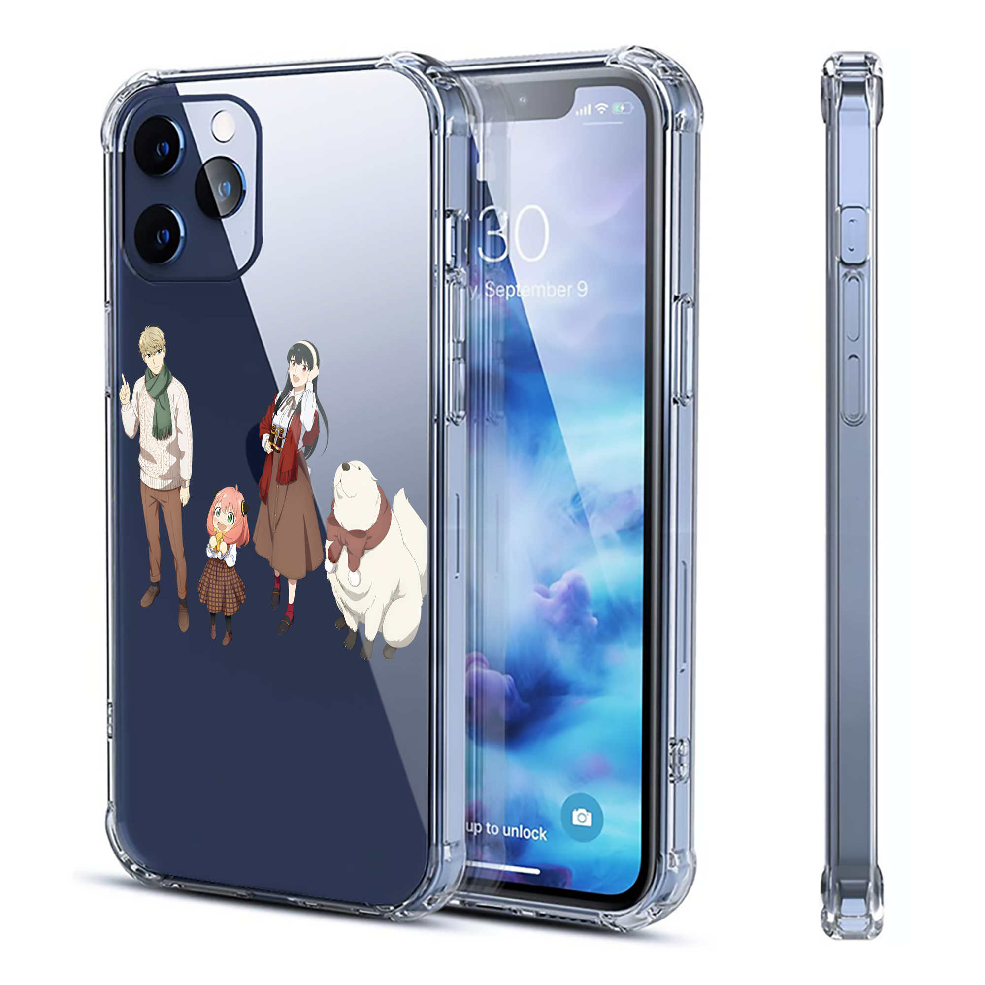（画像用） SPY×FAMILY间谍家家酒 【iPhone 12シリーズ対応】透明スマホケース（クリアソフトケース）